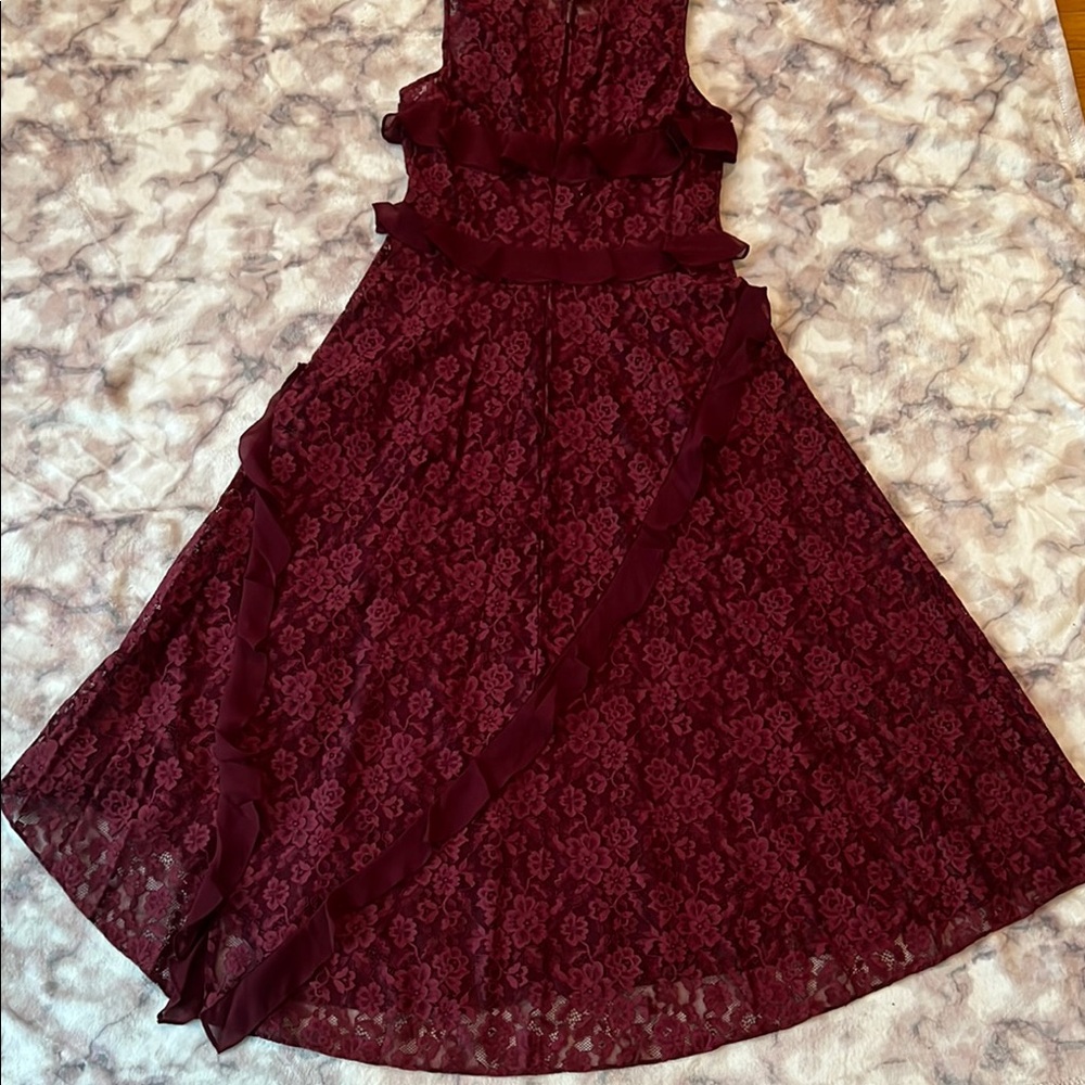 Sundance Burgundy Lace Dress - Picture 9 of 14